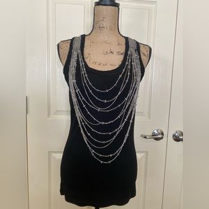 Beaded and chained tank